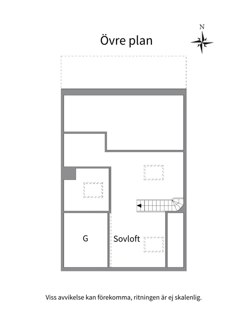 Planlösning från Stratusvägen 38, Såld i Fullerö, Uppsala