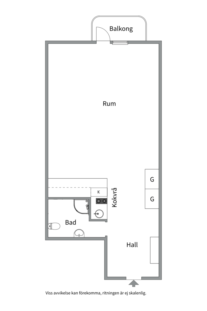 Planlösning från Börjegatan 1B, Såld i Främre Luthagen, Uppsala