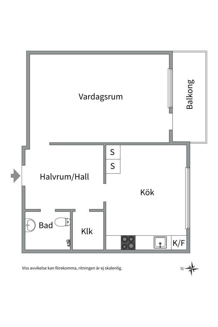 Planlösning från Geijersgatan 23 A, Såld i Luthagen, Uppsala