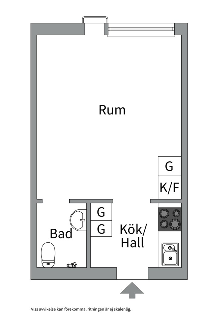 Planlösning från Vaksalagatan 55, Kommande i Fålhagen, Uppsala