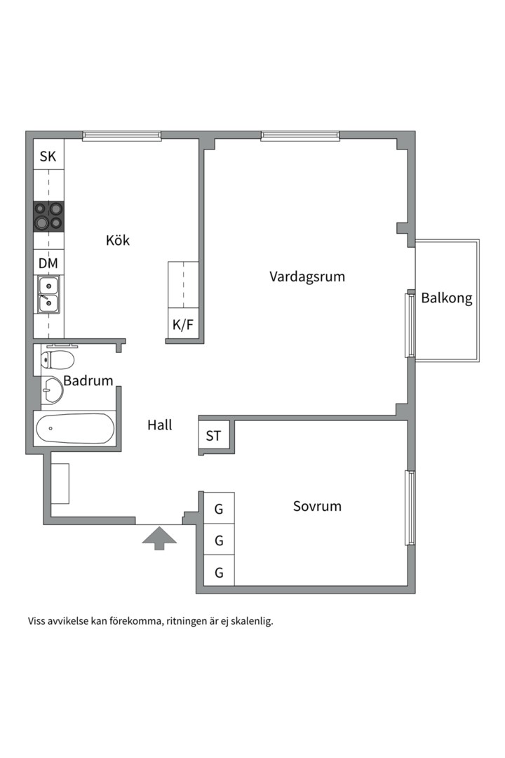 Planlösning från Karlsrogatan 81, Såld i Sommarro, Uppsala