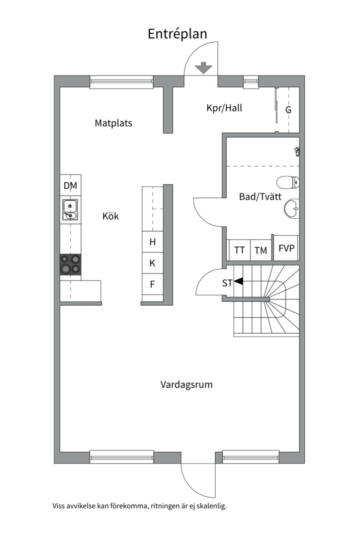 Planlösning från Tollare Ängsväg 12, Såld i Tollare, Nacka