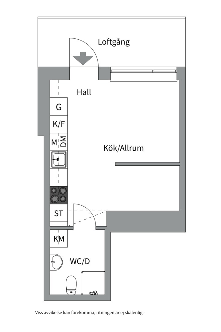 Planlösning från Stationsvägen 52, 3tr, Såld i Roslags Näsby, Täby