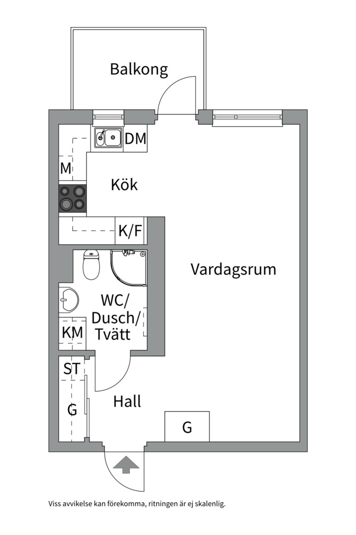 Planlösning från Fridensborgsvägen 161, Till salu i Järvastaden, Solna