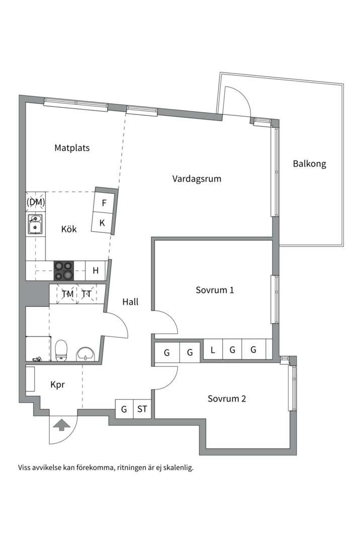 Planlösning från Finnboda parkväg 8, Såld i Finnboda Hamn, Nacka