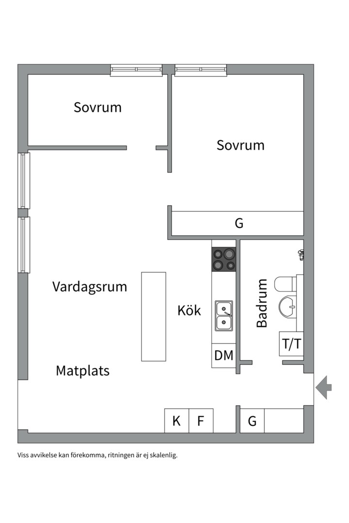 Planlösning från Fatburs brunnsgata 33A, Såld i Södermalm, Stockholm