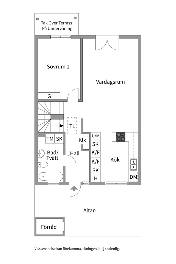 Planlösning från Björkholmsvägen 131, 132 52, Såld i Östra Orminge, Nacka