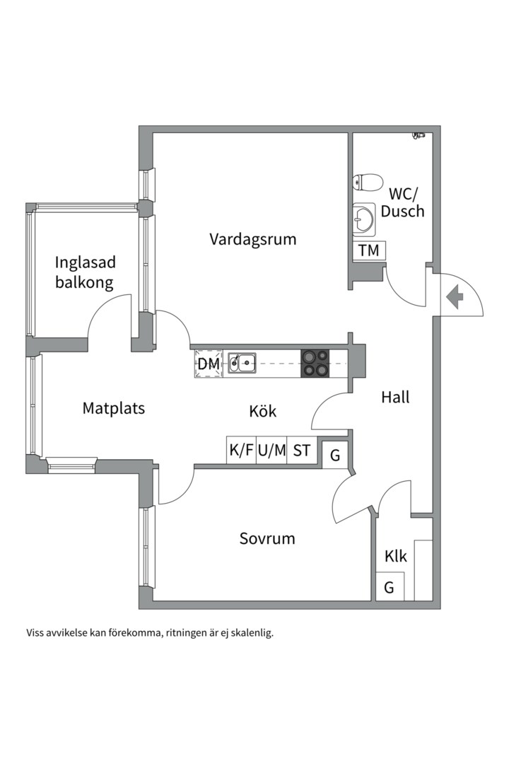 Planlösning från Landåvägen 75, Till salu i Jarlaberg, Nacka