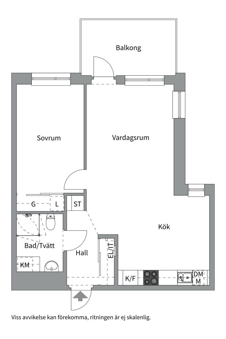 Planlösning från Kungsängsesplanaden 10C, Såld i Kungsängen, Uppsala
