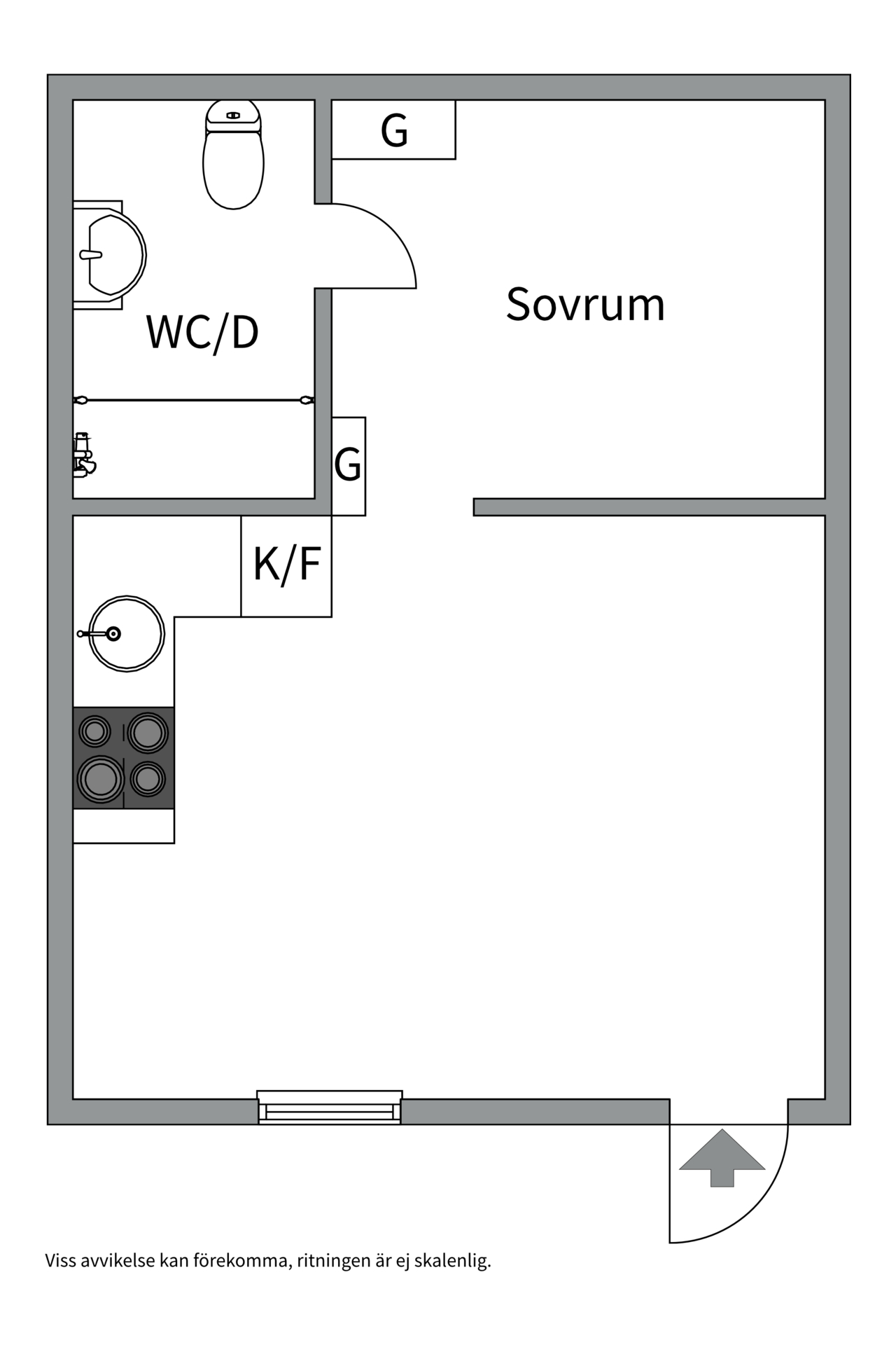 Bostadsbild från Stora gatan 84, Kommande i Oxbacken, Västerås
