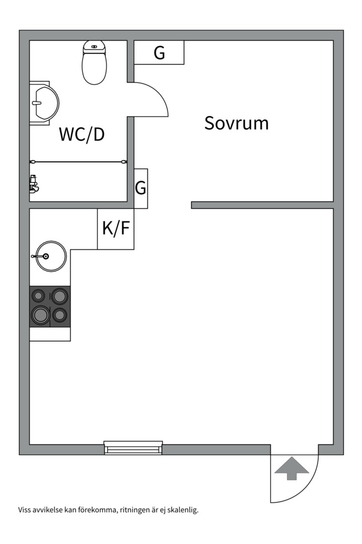 Bostadsbild från Stora gatan 84, Kommande i Oxbacken, Västerås
