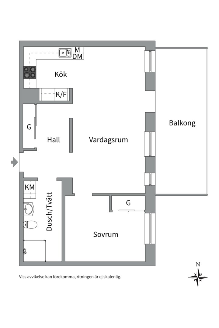 Planlösning från Prefektgatan 4, Såld i Rosendal, Uppsala