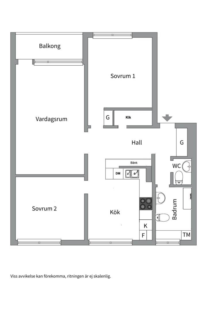 Planlösning från Henriksdalsringen 53, Till salu i Henriksdalsberget, Nacka