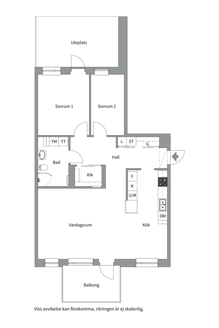 Planlösning från Mältargatan 4, Såld i Kungsängen, Uppsala