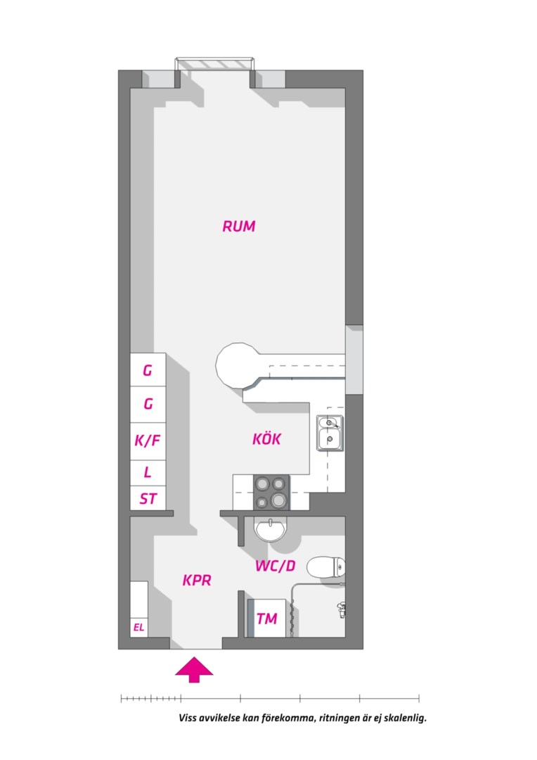 Planlösning från S:t Johannesgatan 36 B, Såld i Rackarberget, Uppsala
