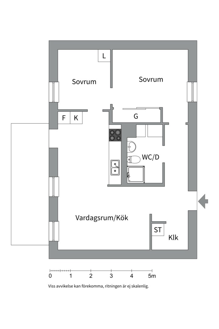 Planlösning från Opalvägen 43, Såld i Herrhagen, Uppsala