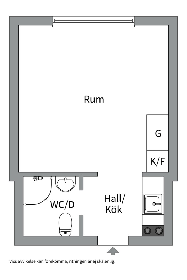 Planlösning från S:t Göransgatan 24A, Såld i Fålhagen, Uppsala