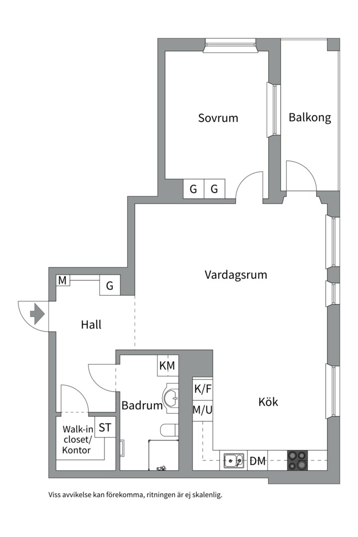 Planlösning från Stadshusplatsen 2, Såld i Forum Nacka, Nacka
