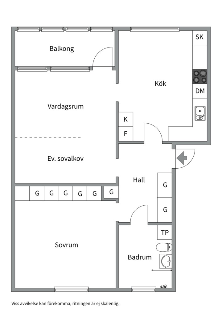 Planlösning från Viks skolväg 5B, Såld i Vik, Värmdö
