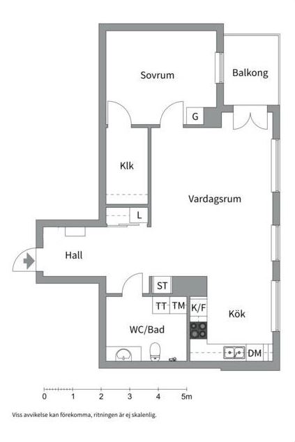 Planlösning från Danderydsgatan 25, 5tr, Till salu i Östermalm - Lärkstan, Stockholm
