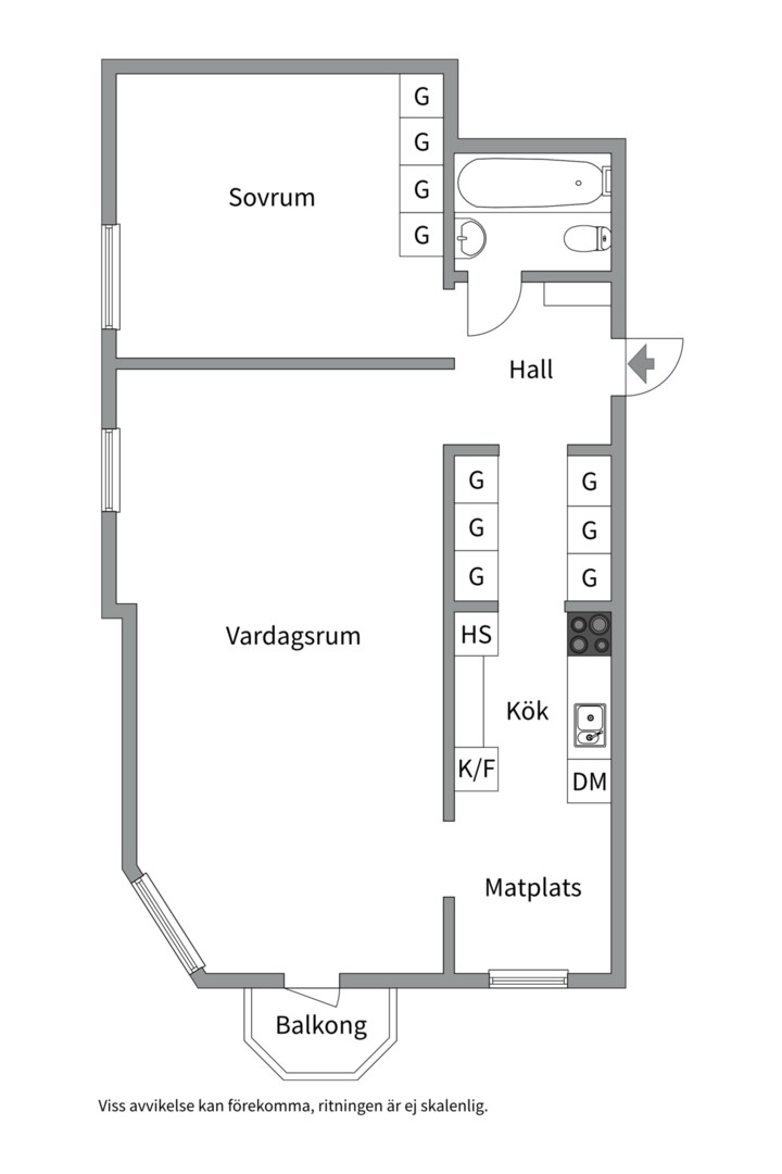 Planlösning från Hästholmsvägen 10, 4tr, Såld i Södermalm - Danviksklippan, Stockholm