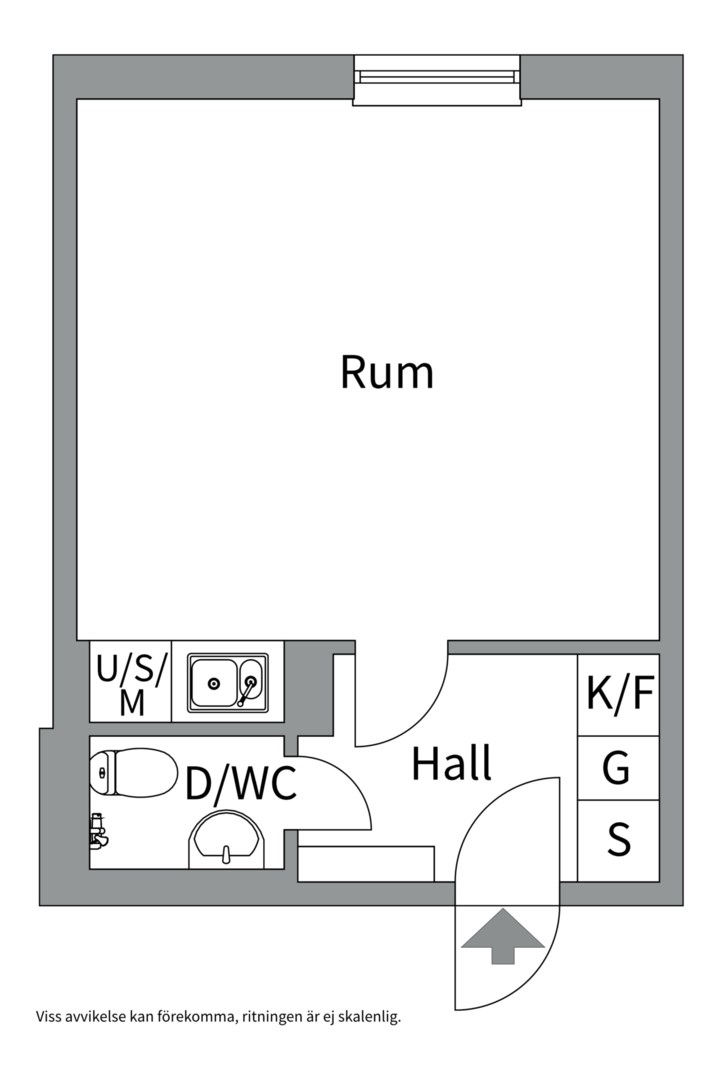 Planlösning från Skolgatan 21, Såld i Främre Luthagen, Uppsala