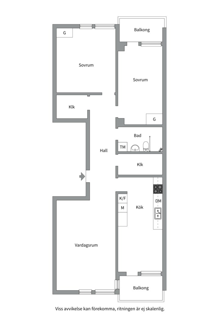 Planlösning från Norrbygatan 3B, Såld i Odensvi, Västerås