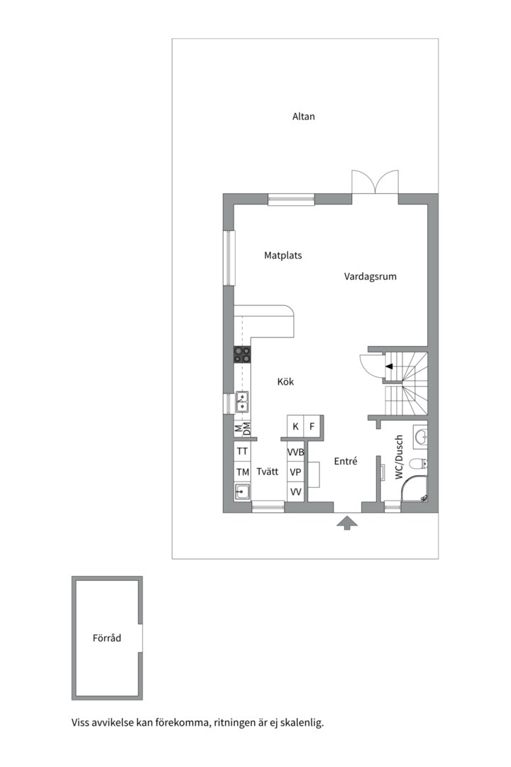 Planlösning från Örnklovägen 9A, Såld i Kolvik, Värmdö