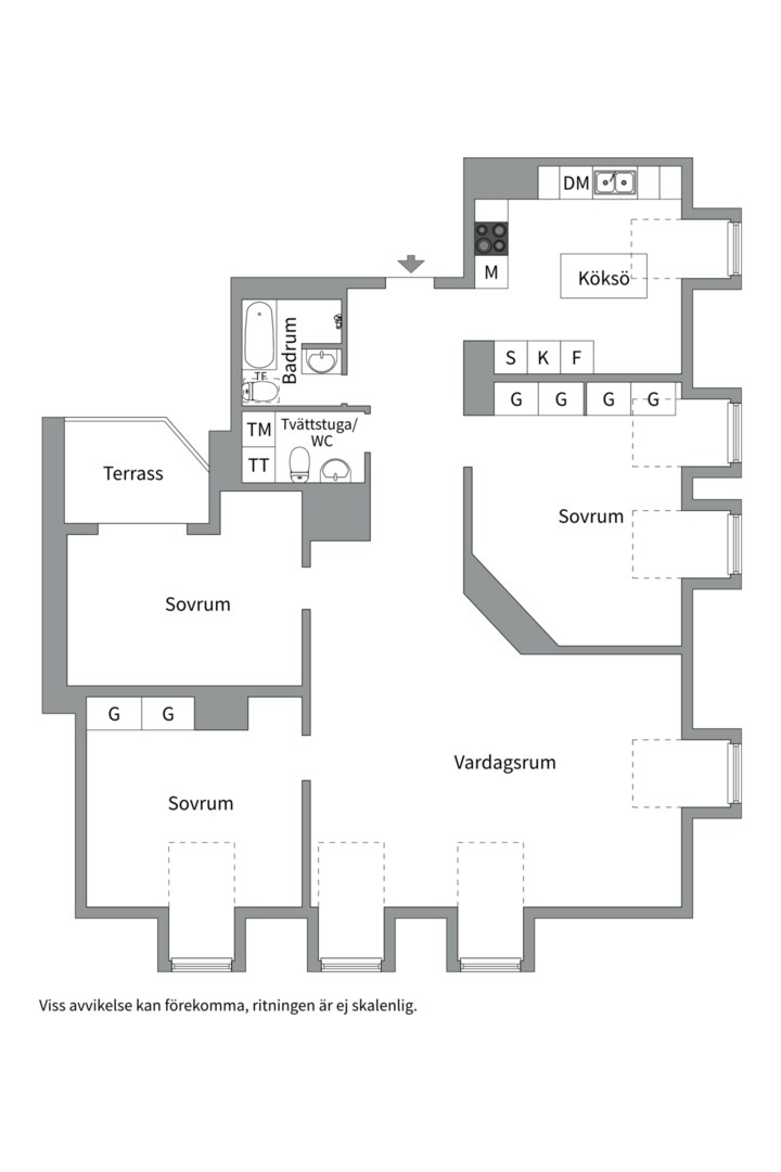 Planlösning från Fleminggatan 85, Såld i Kungsholmen - Fridhemsplan, Stockholm