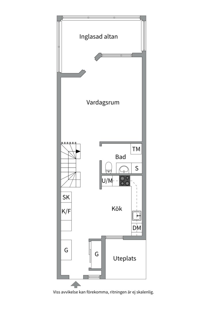 Planlösning från Egnahemsvägen 2E, Såld i Tillberga, Västerås