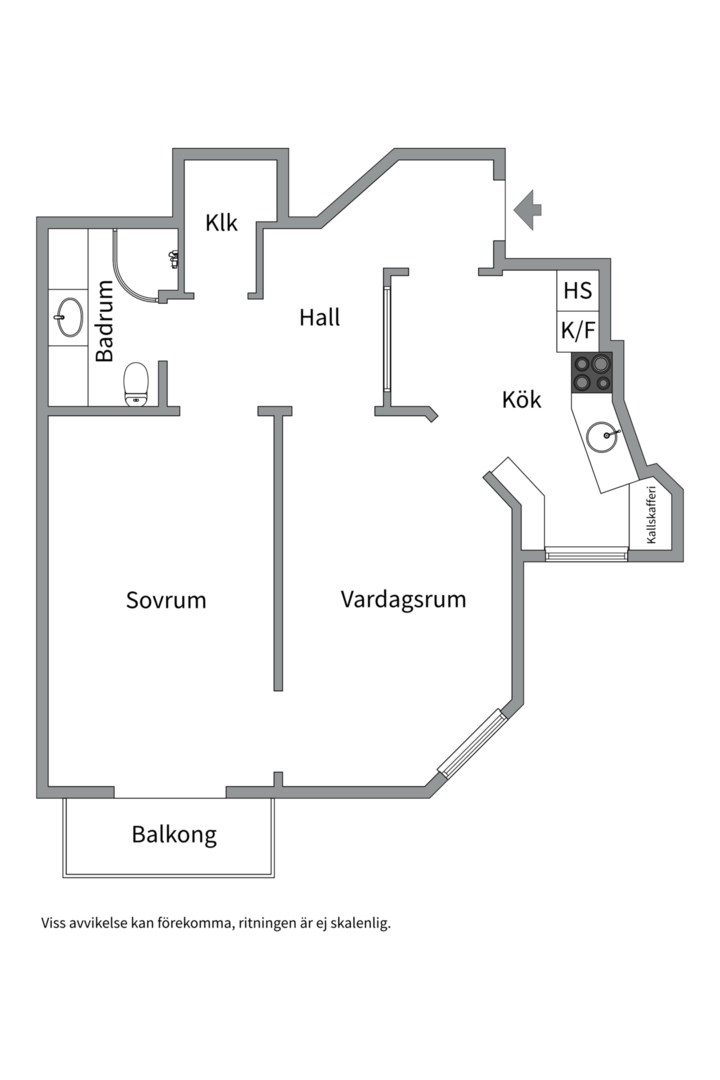 Planlösning från Kronobergsgatan 28, 2tr, Såld i Kungsholmen - Kungsholms strand, Stockholm