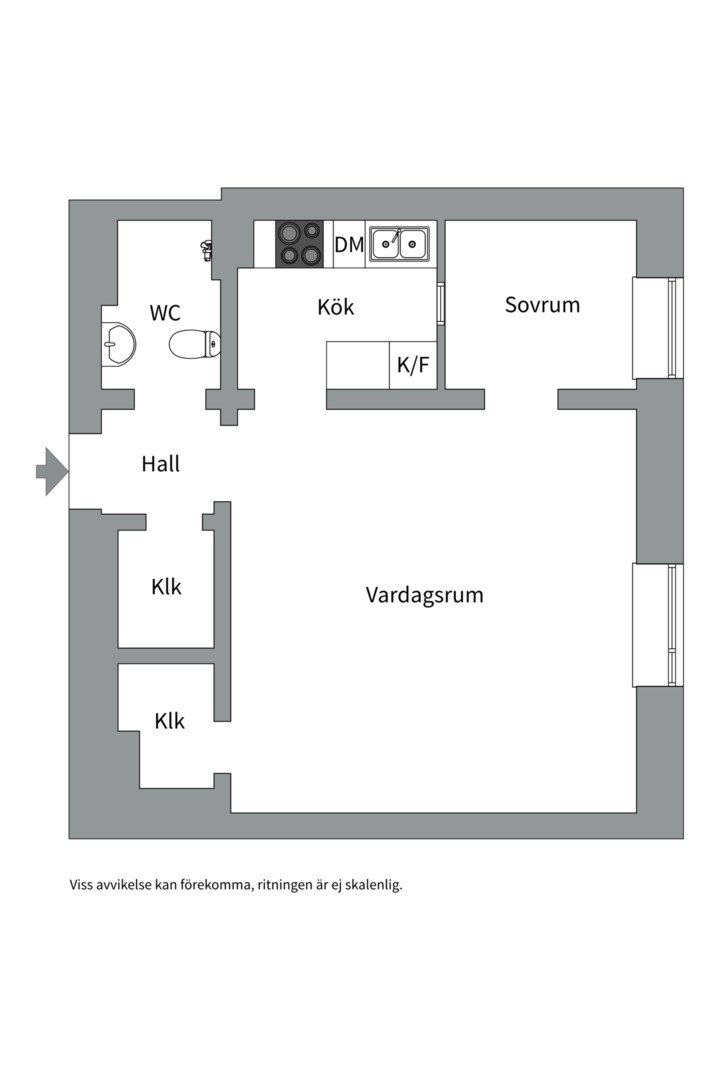 Planlösning från Runiusgatan 9, vån 1, Såld i Kungsholmen - Fredhäll, Stockholm