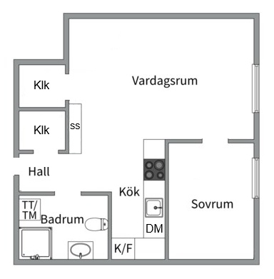 Planlösning från Kristinebergsvägen 3, Såld i Kungsholmen - Thorildsplan, Stockholm