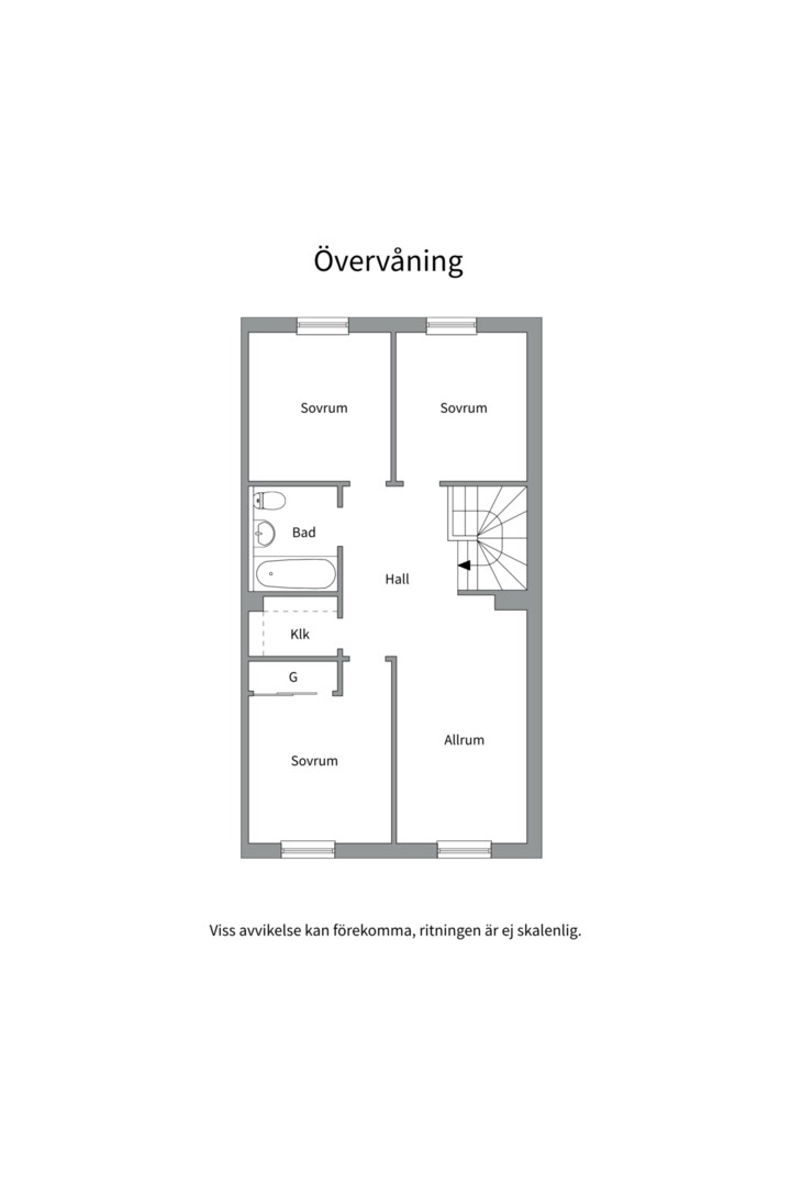 Planlösning från Koordinatvägen 23, Såld i Skälby, Västerås