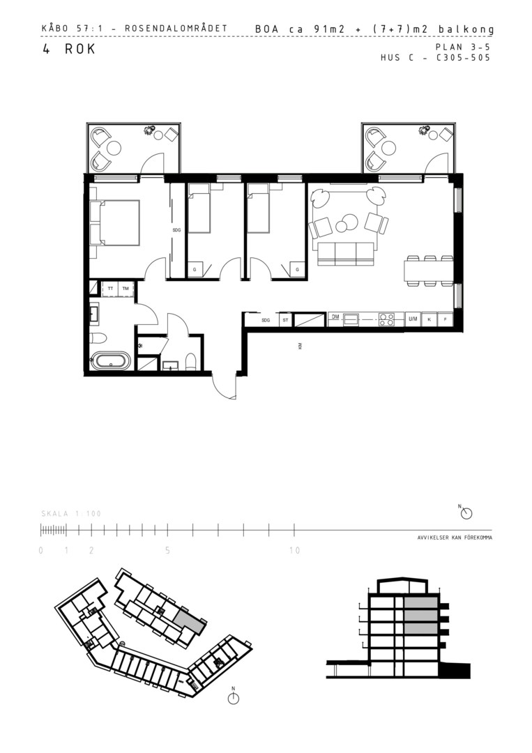Planlösning från Torgny Segerstedts allé 9, Såld i Rosendal, Uppsala