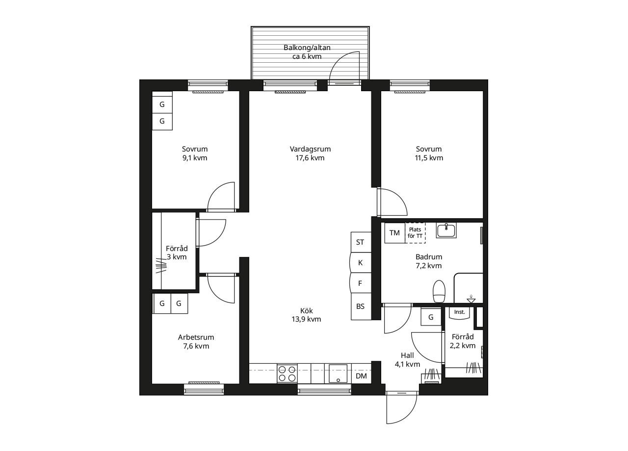 Bostadsbild från Ängsmarksvägen 31B, Såld i Gånsta, Enköping