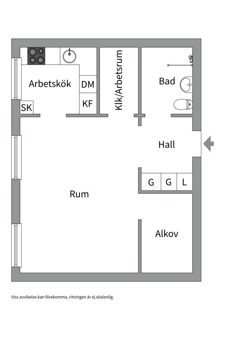 Planlösning från Hjalmar Brantingsgatan 19, Såld i Fålhagen, Uppsala