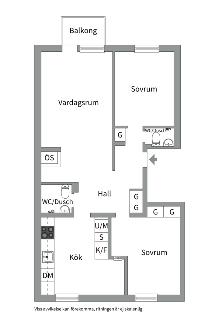 Planlösning från Luthagsesplanaden 8B, Såld i Luthagen, Uppsala