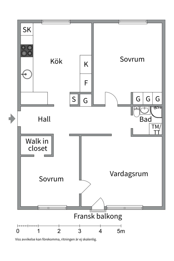 Planlösning från Talluddsvägen 7D, 2tr, Såld i Nacka, Nacka