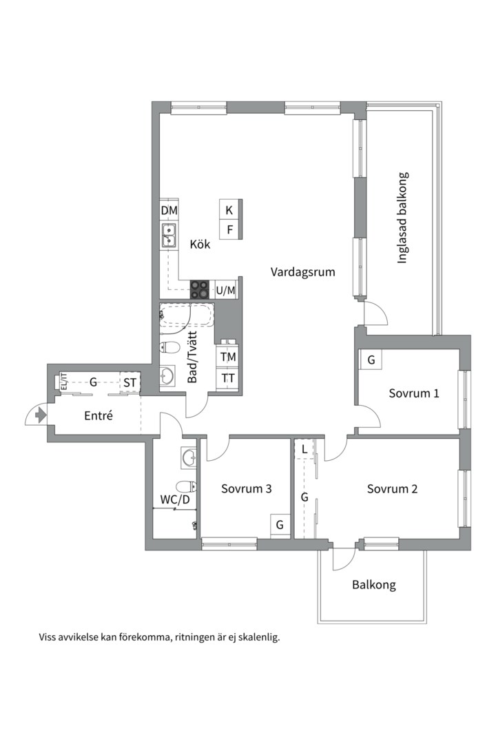Planlösning från Orgelgatan 10, Kommande i Kapellgärdet, Uppsala
