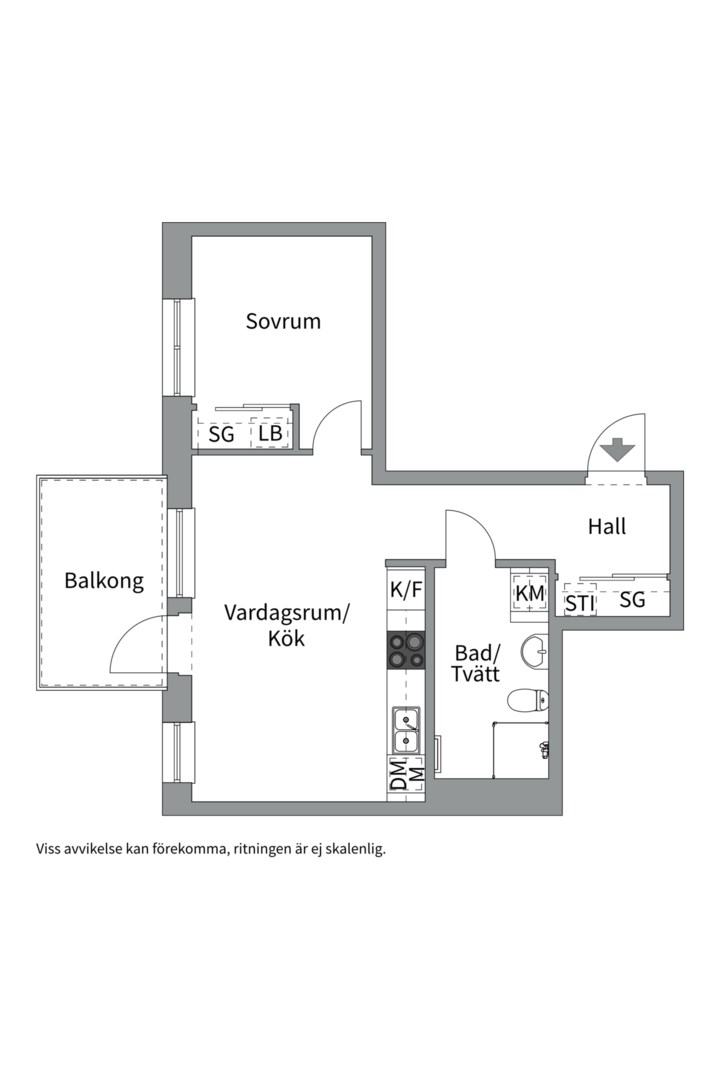 Planlösning från Gösta Wahlströms väg 2A, Såld i Rickomberga, Uppsala