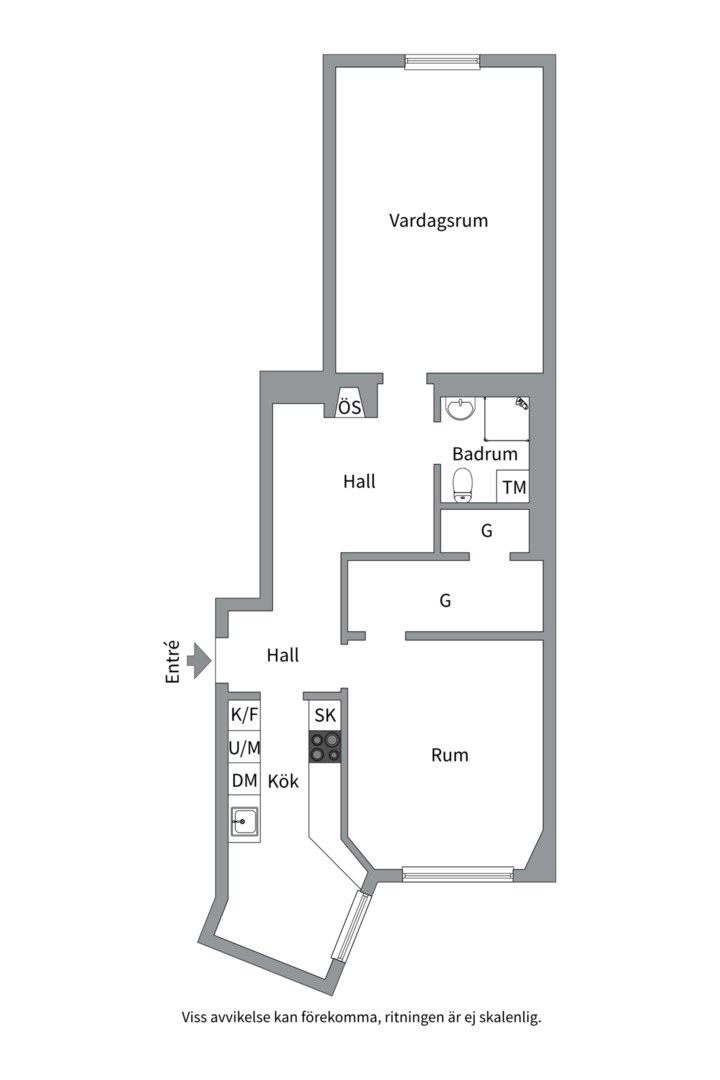 Planlösning från Kungsholms strand 185, Såld i Kungsholmen - Kungsholms strand, Stockholm