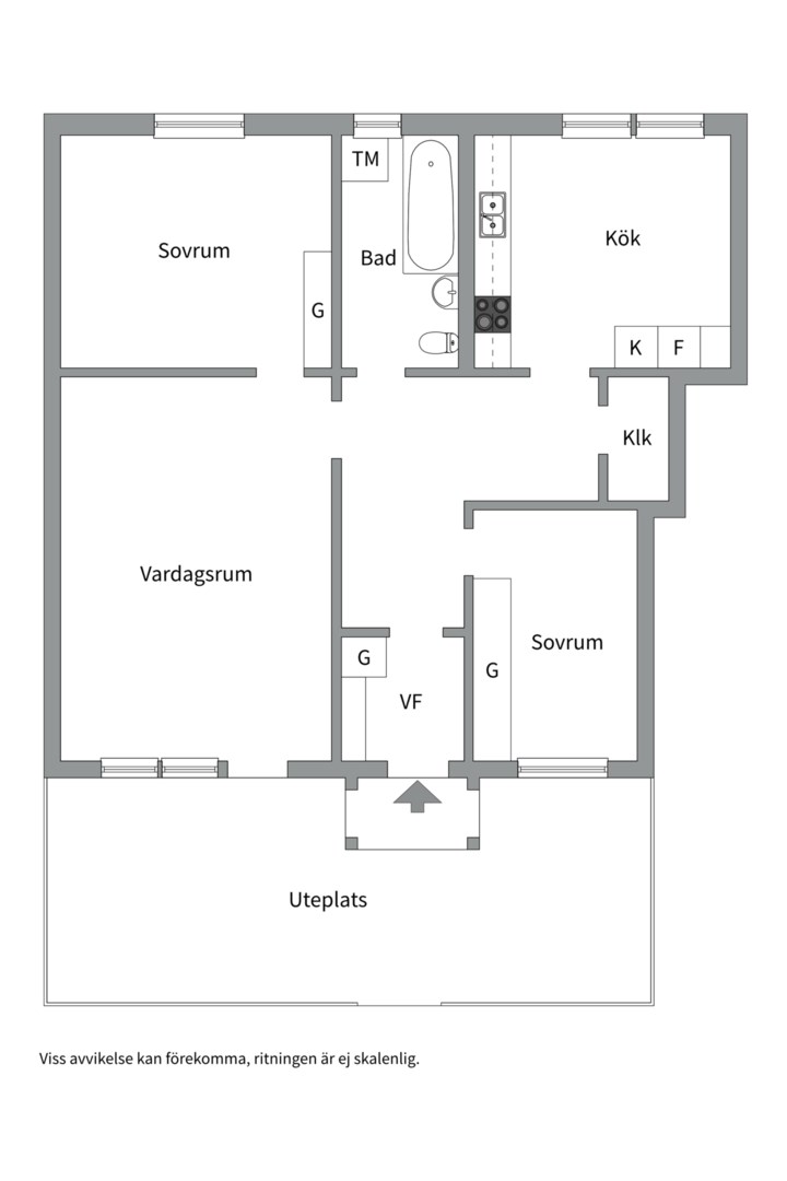 Planlösning från Bergslagsresan 42, Såld i Sävja, Uppsala