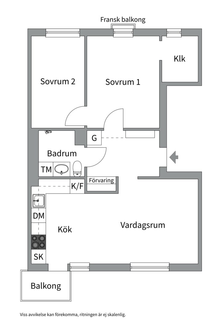 Planlösning från Sickla Strand 49, Såld i Sickla, Nacka