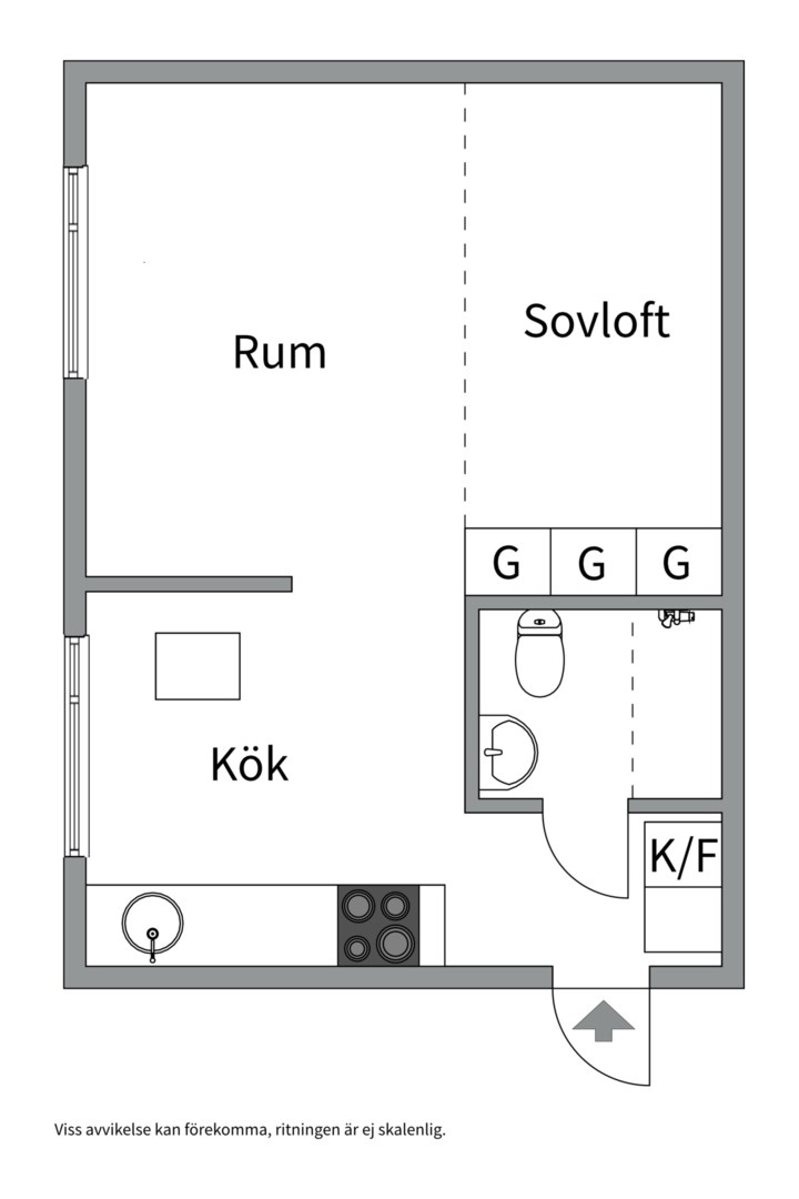 Planlösning från Västra utanbygatan 22, Såld i Centrum, Västerås