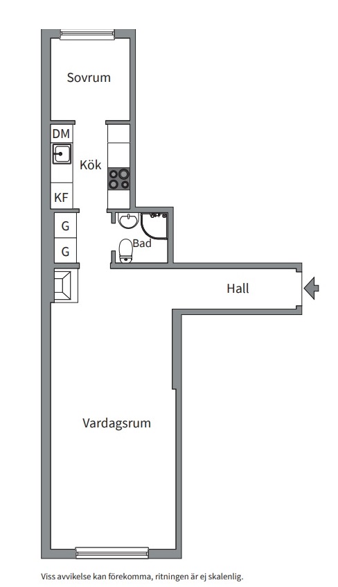 Planlösning från Gjutargatan 6, Kommande i Kungsholmen - Fridhemsplan, Stockholm