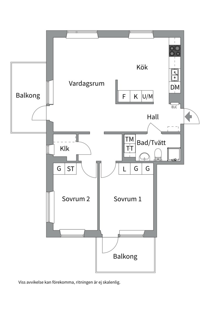 Planlösning från Godtemplarvägen 9, 3/3tr, Såld i Tollare, Nacka