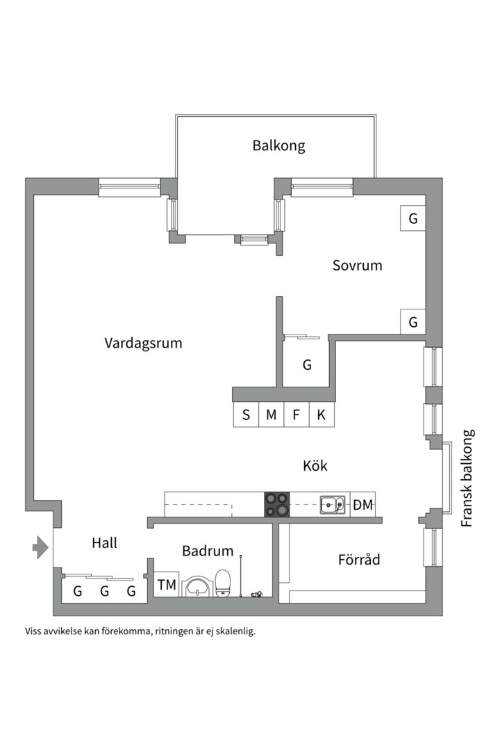 Planlösning från Odensvigatan 3, Såld i Odensvi, Västerås