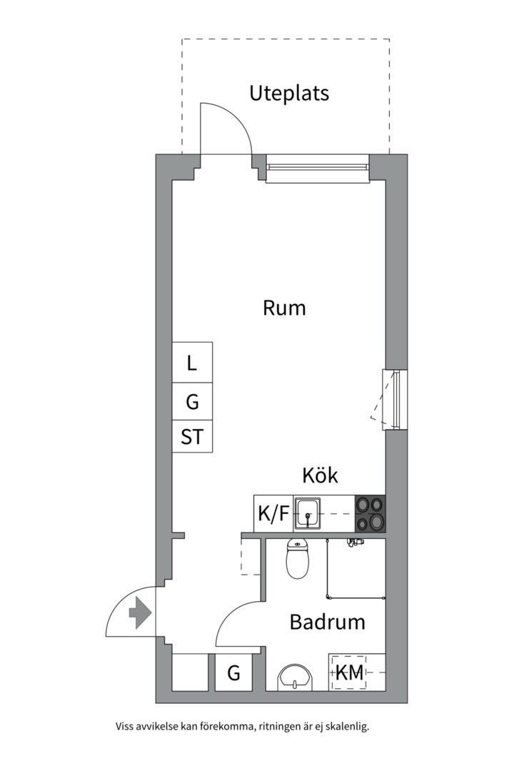 Planlösning från Svärdsliljegatan 2, Kommande i Salabacke, Uppsala