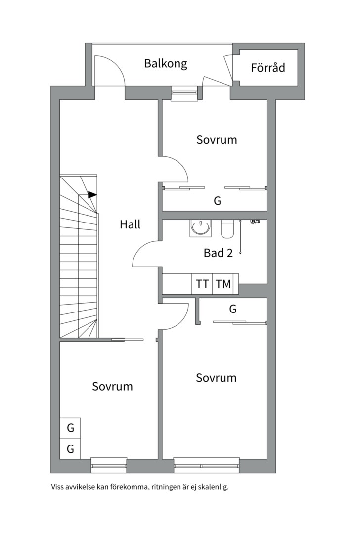 Planlösning från Soldathemsvägen 1, Såld i Rosendal, Uppsala